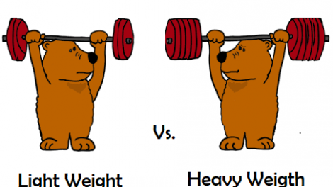 heavy vs light weight